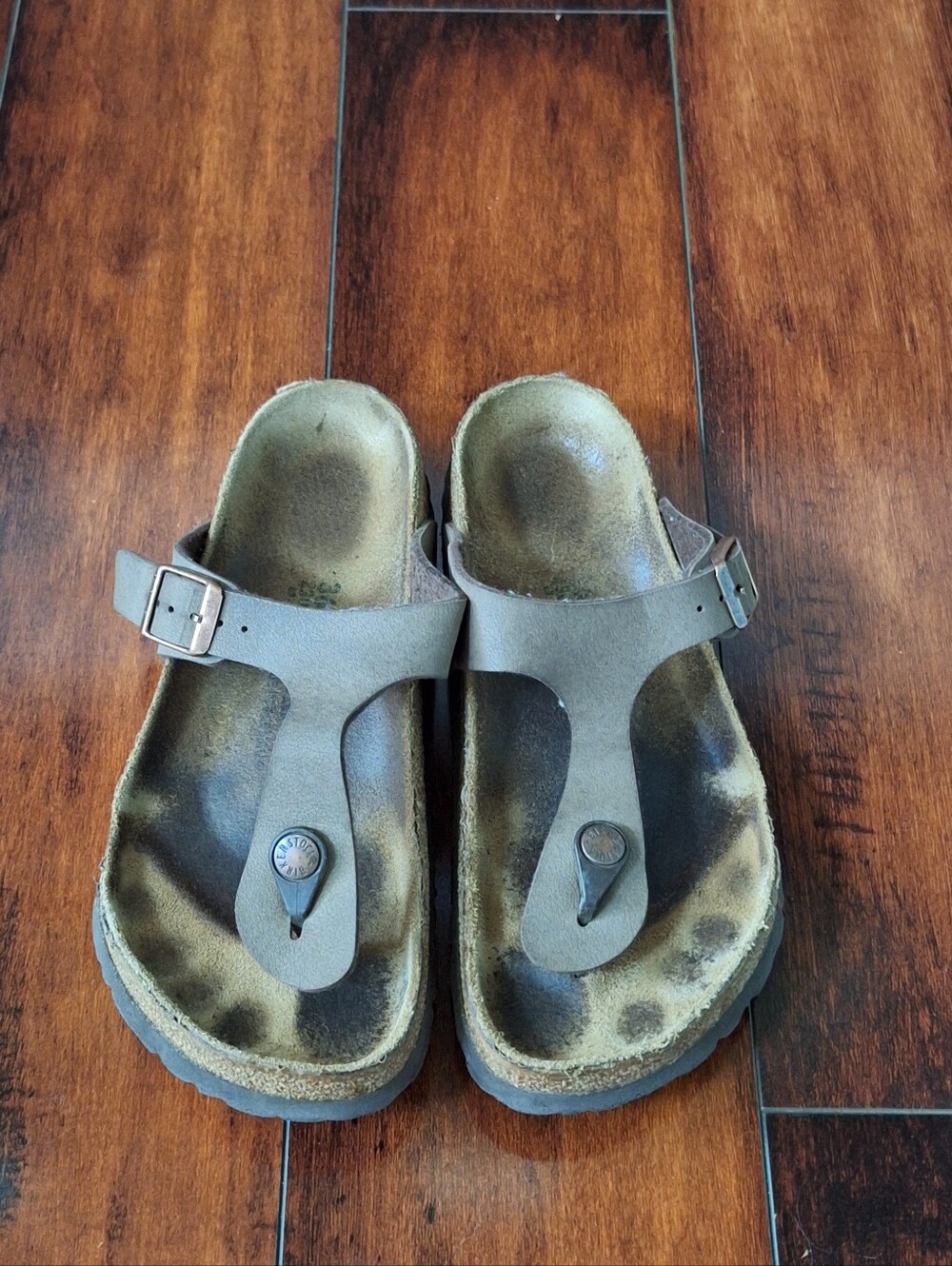 Birkenstock Gizeh Brown Taupe Thong Sandals EU 36 US 5-5.5 UK 3 Comfort Footbed - Picture 2 of 7